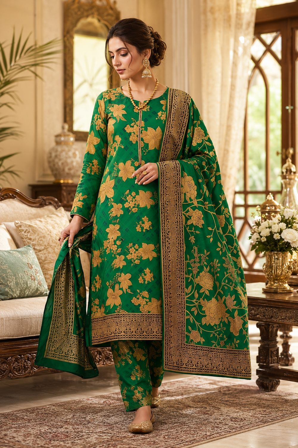 SWISS PRINTED 3PCs LAWN SUIT
