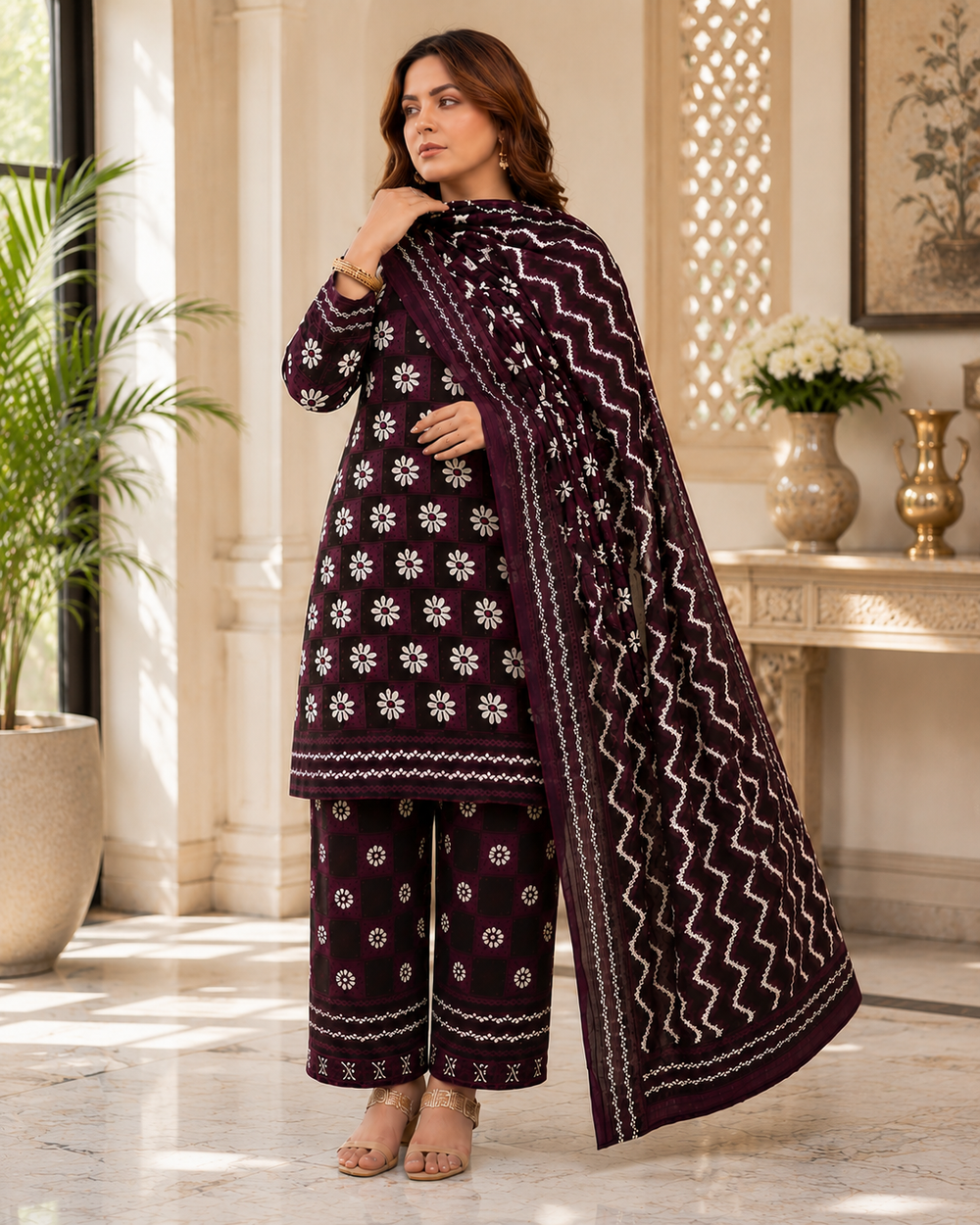 SWISS PRINTED 3PCs LAWN SUIT