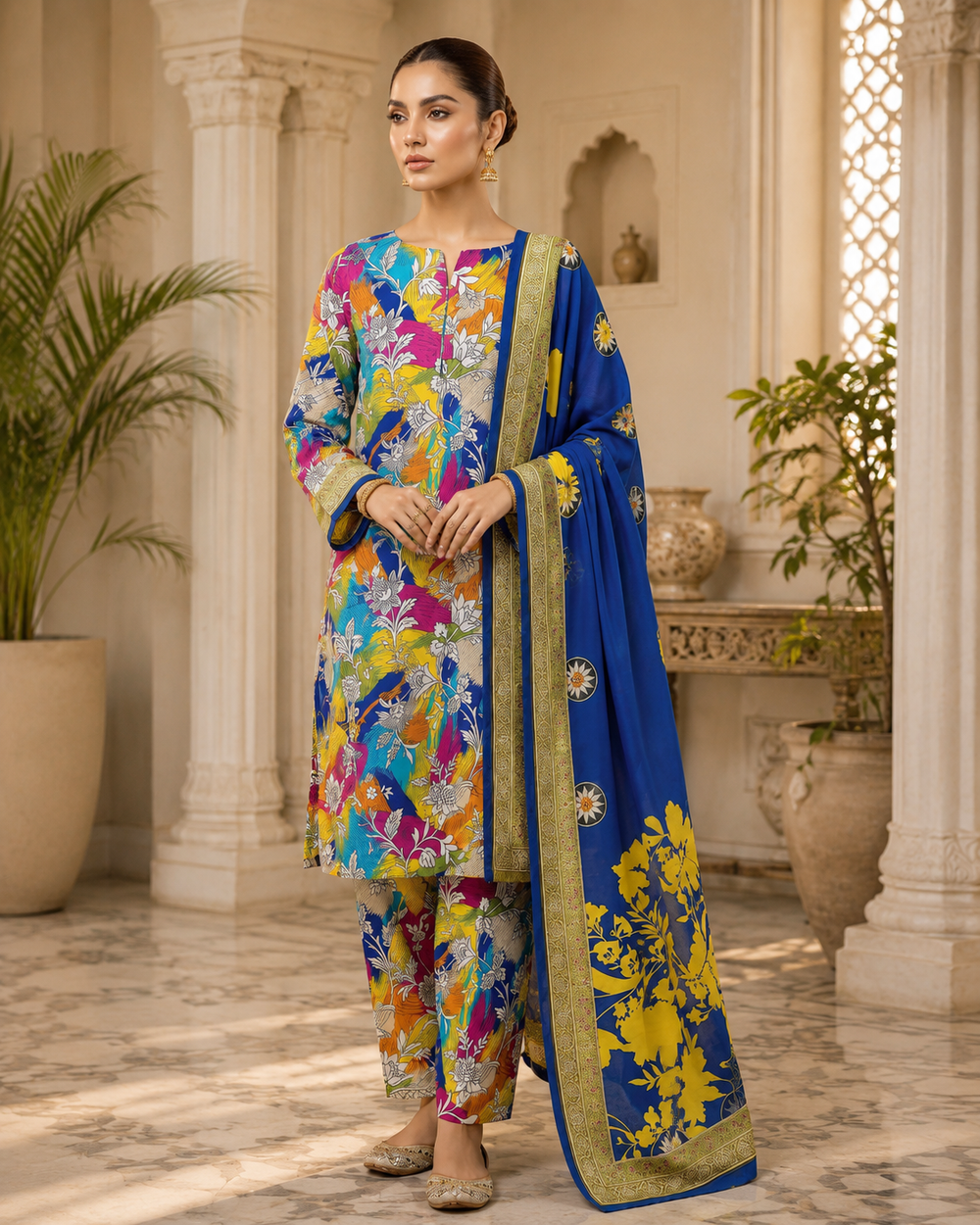 SWISS PRINTED 3PCs LAWN SUIT