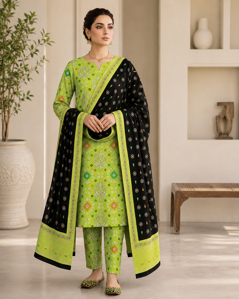SWISS PRINTED 3PCs LAWN SUIT