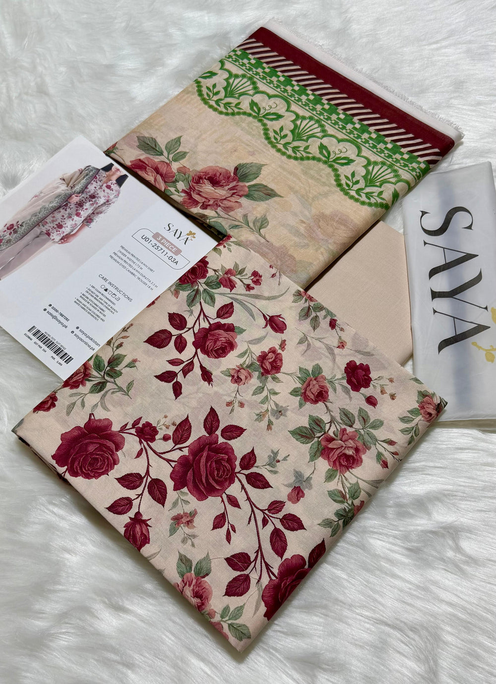 SAYA LAWN 3PC COLLECTION  Vol: 01