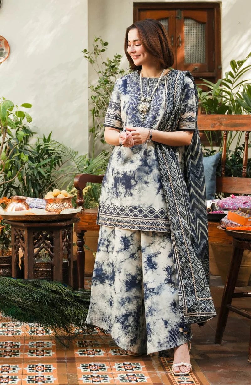 3 Piece BreezeLawn Printed UnStitched Suit with Printed Dupatta & Printed Trouser.
