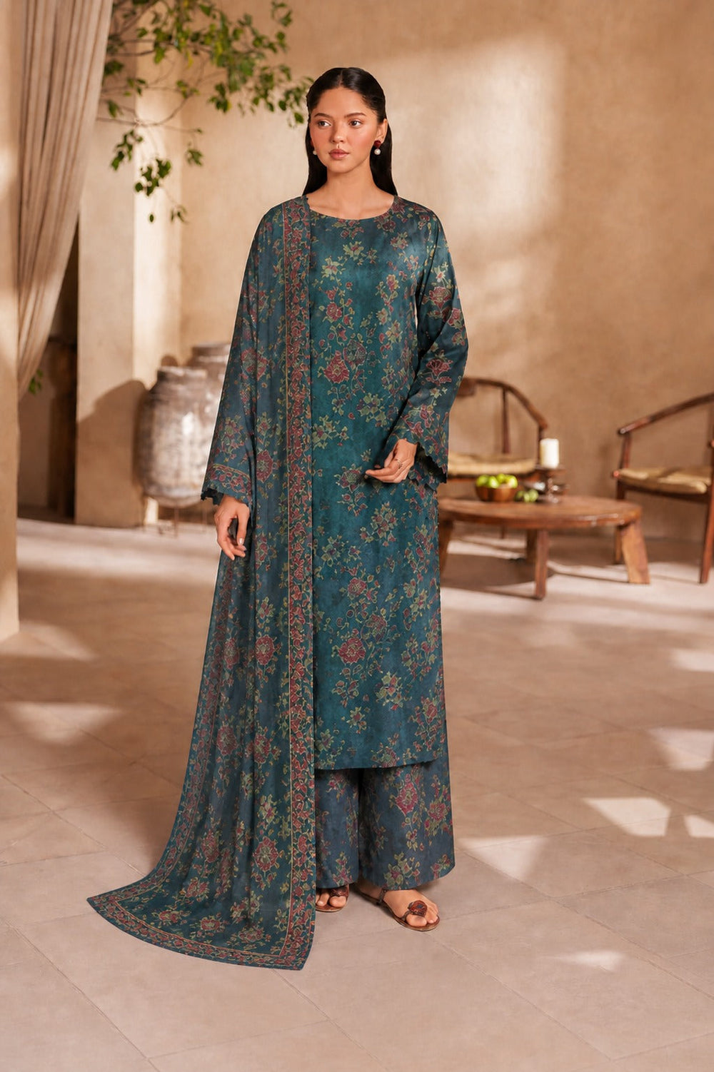 3 Piece BreezeLawn Printed UnStitched Suit with Printed Dupatta & Printed Trouser.