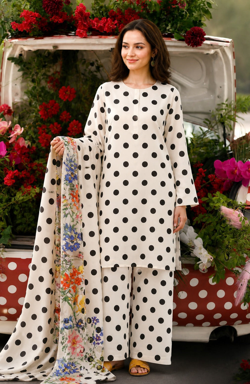 3 Piece BreezeLawn Printed UnStitched Suit with Printed Dupatta & Printed Trouser.