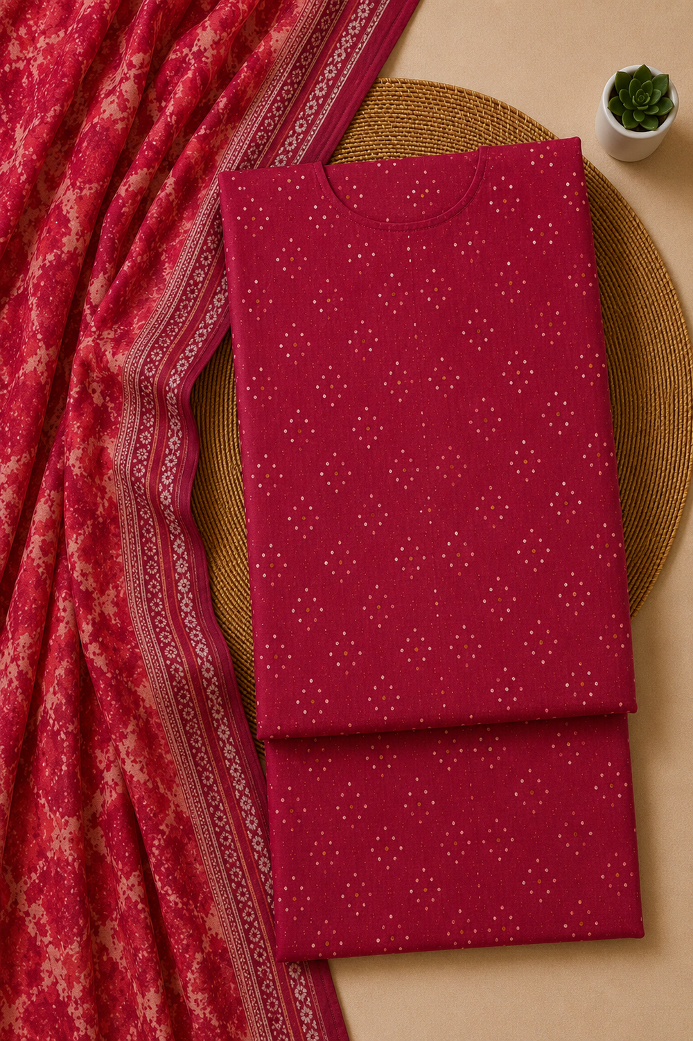 PRINTED 3PCs LAWN SUIT