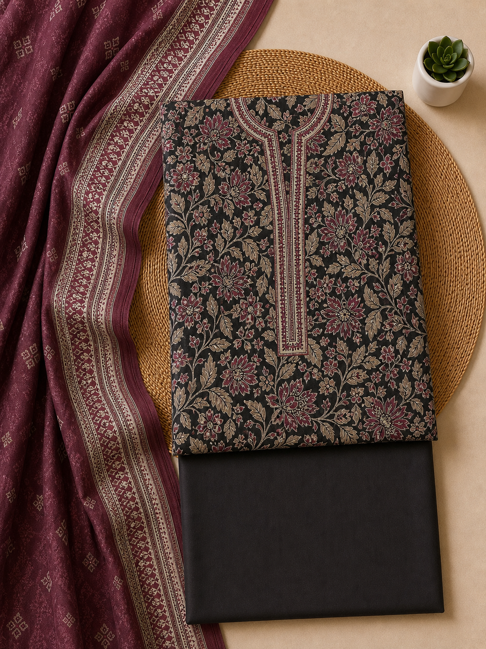 PRINTED 3PCs LAWN SUIT