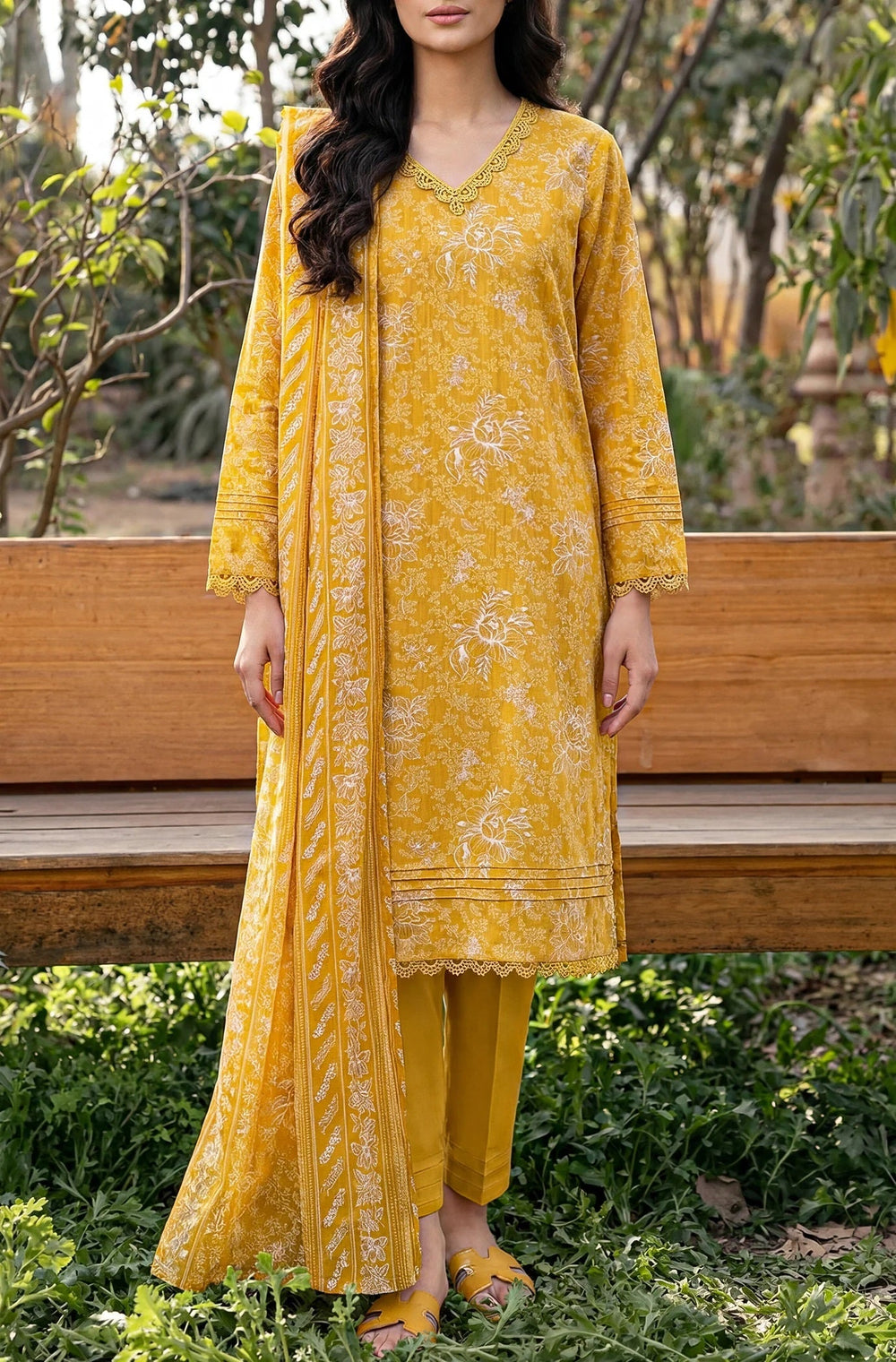 3 Piece Lawn Printed UnStitched Suit